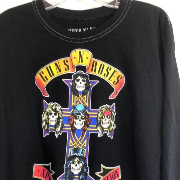 Guns N Roses Appetite For Destruction Long Sleeve Crop T Shirt - Picture 2 of 4